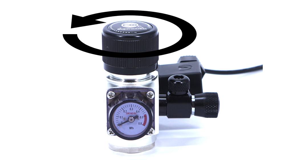 Set output pressure to zero