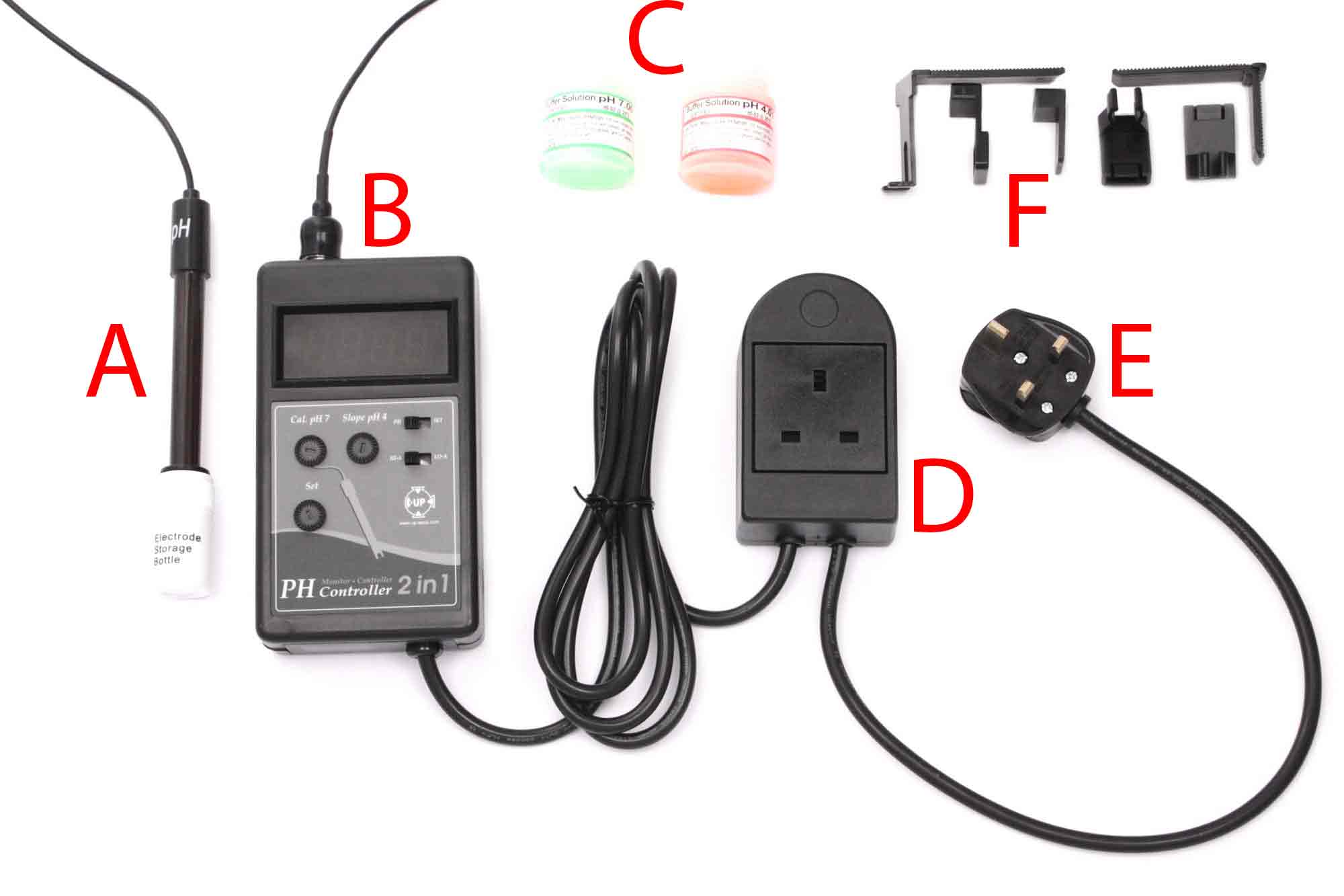 Alla delar av UP pH Controller