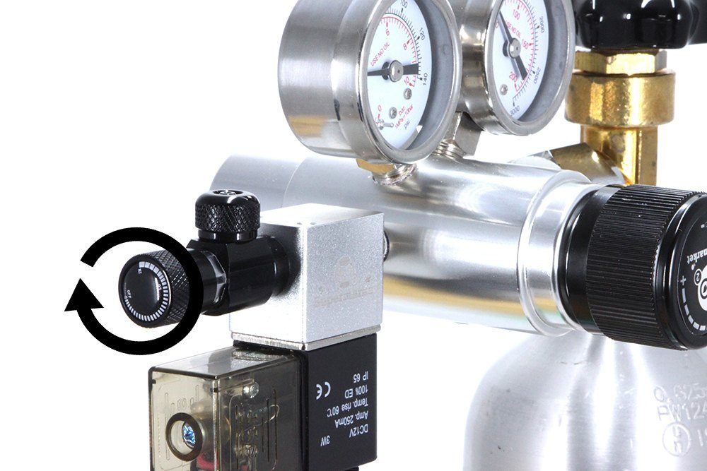 Stäng Pisco-ventilens flödesregulator