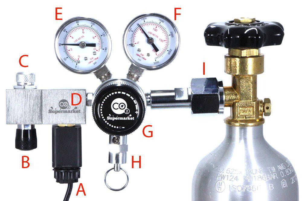 Dual Stage CO2 Pro Regulator-layout