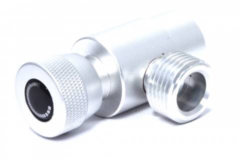 Sidovy av avancerad adapter för Paintball CGA 320 CO2-cylindrar