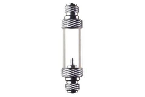 Inline CO2 Bubble Counter & Integrerad kontrollventil i Silver Brass