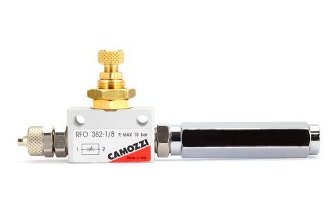 Bild av Camozzi Precision Flow Controller med kompression och förlängning